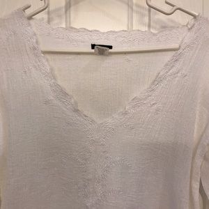 J Crew Boho Embroidered Top Size L